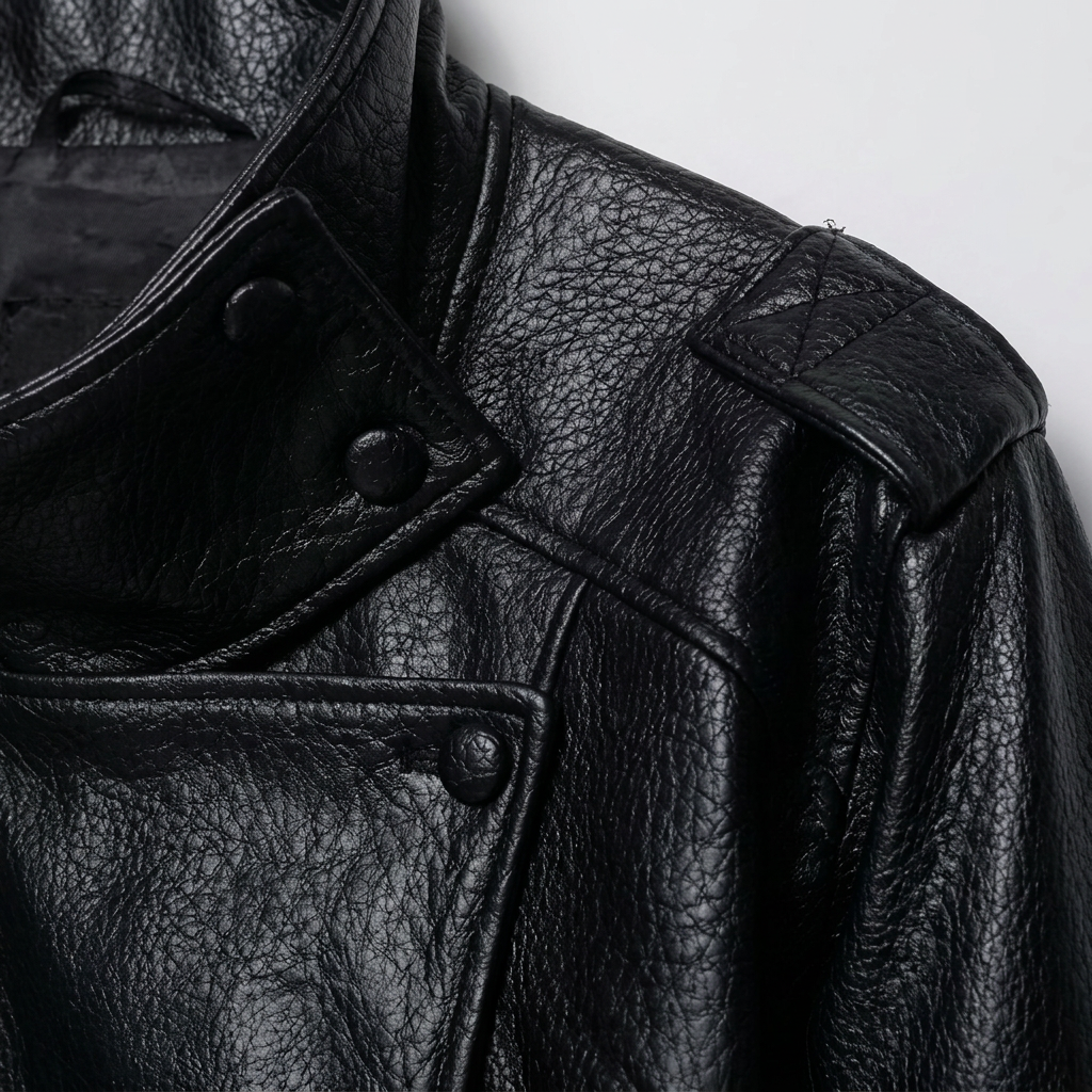 Sculpted Leather Jacket